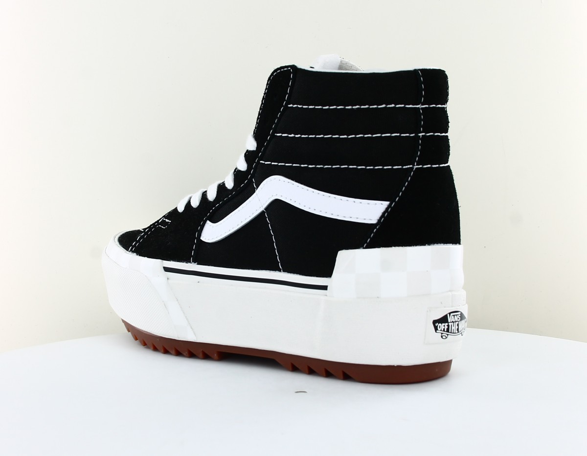 Vans Sk8-hi stacked noir blanc gomme