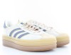 Adidas Gazelle bold beige bleu marine