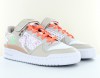 Adidas Forum low femme beige blanc rose vert orange