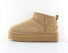 Color Of California Platform winter boot tan beige