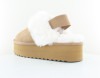 Color Of California Plateform slipper tan beige