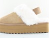 Color Of California Plateform slipper tan beige