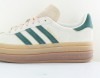 Adidas Gazelle bold beige vert gomme