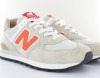 New Balance 574 beige orange blanc rouge