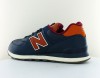 New Balance 574 cuir bleu marine marron bordeaux