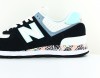 New Balance 574 femme noir beige bleu ciel print