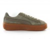 Puma Suede platform bubble Kaki gomme