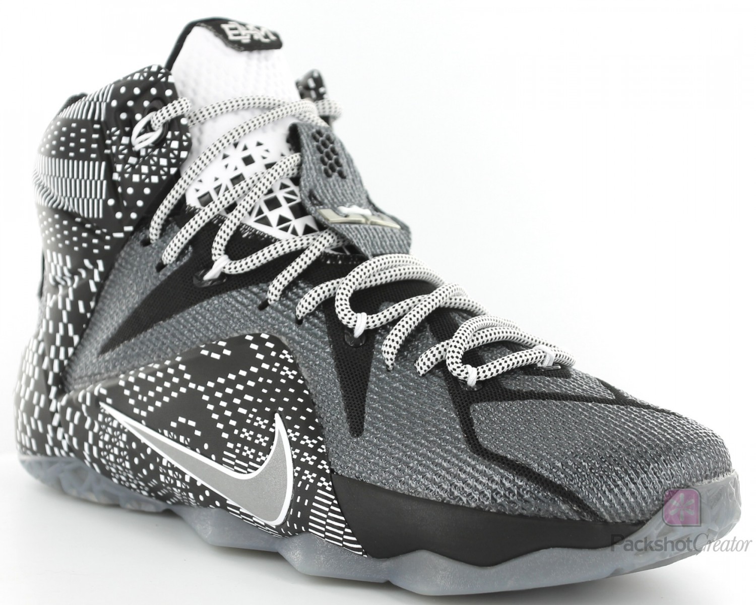 Nike Lebron 12 BHM NOIR/BLANC 718825-001