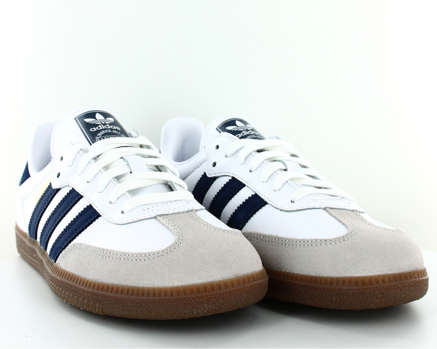 Adidas samba blanche et on sale bleu