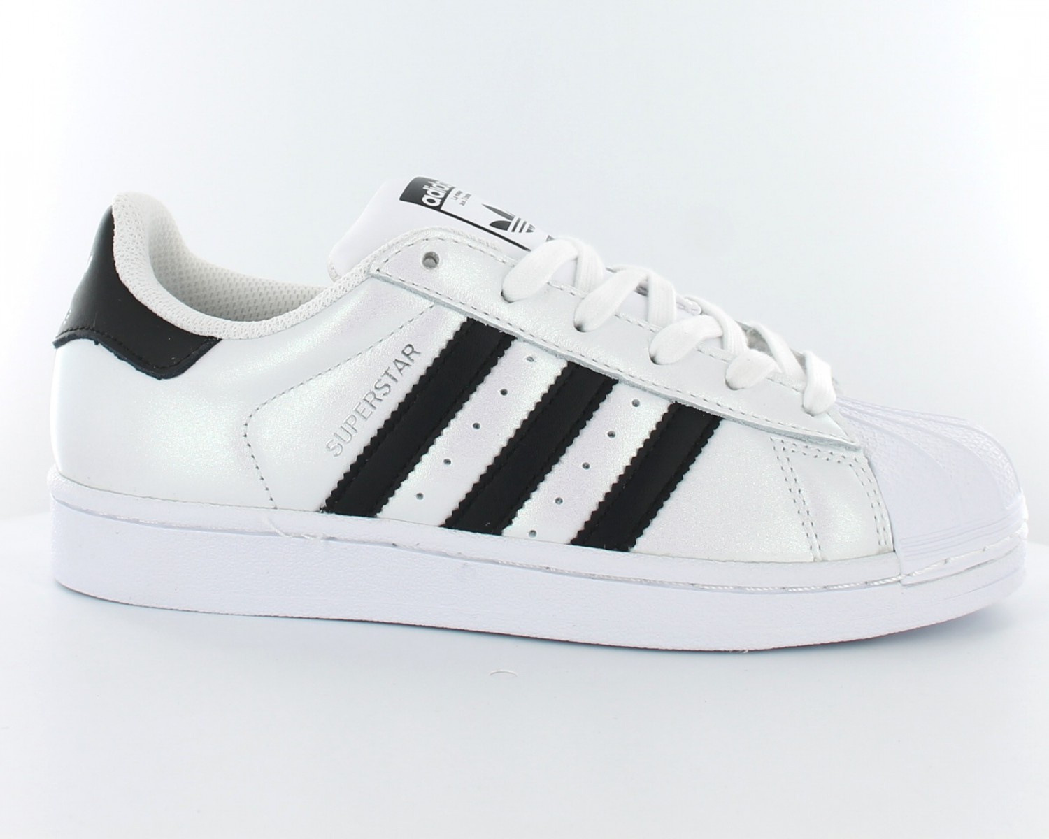 Superstar blanche et noir on sale brillant