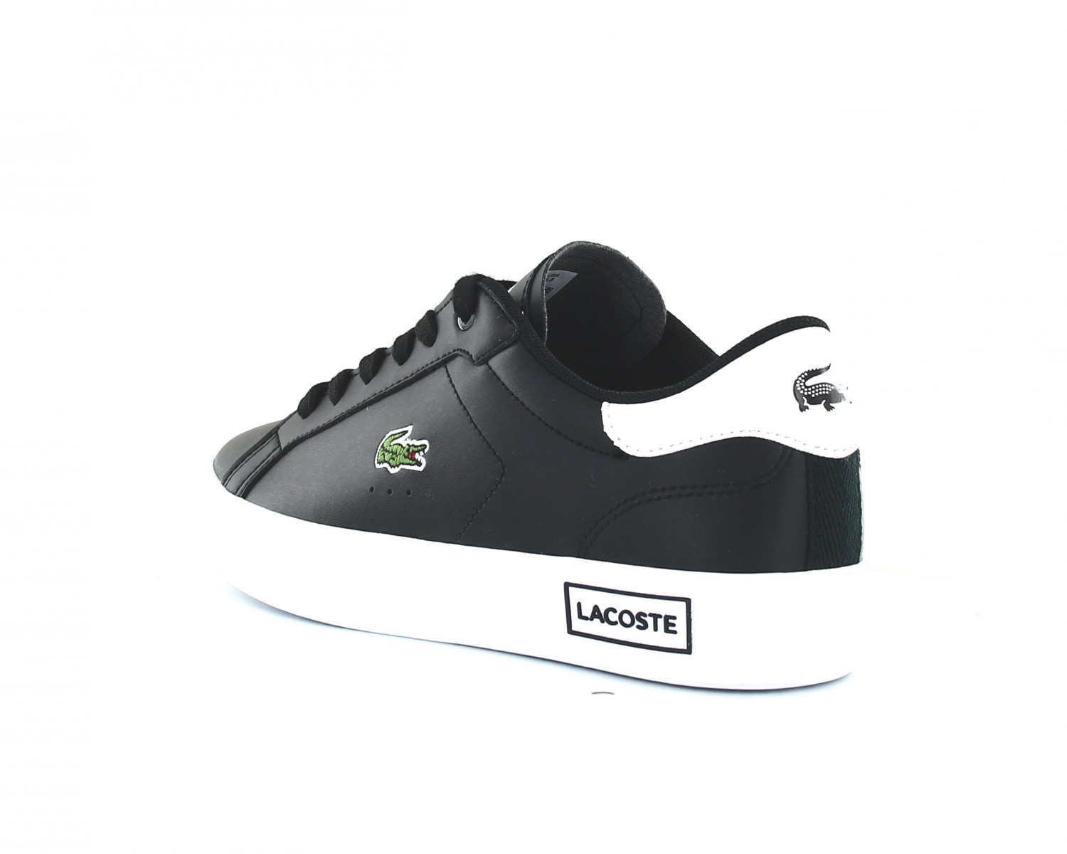 lacoste Sneakers homme powercourt 2.0 cuir blanc/vert