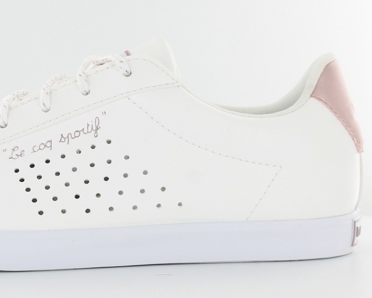 Lecoqsportif Agate Lo Leather Blanc Rose