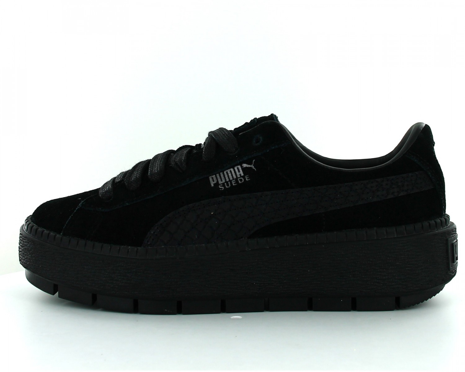 puma suede platform noir et blanche