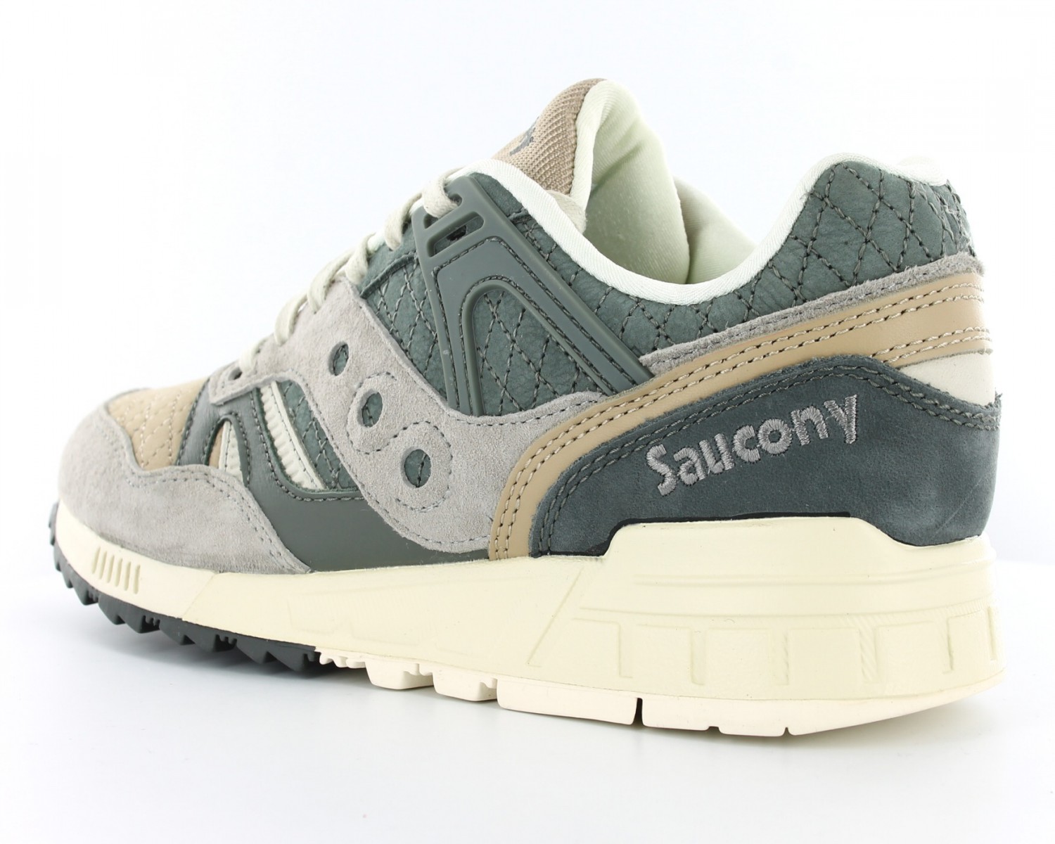 saucony grid sd quilted grey light tan