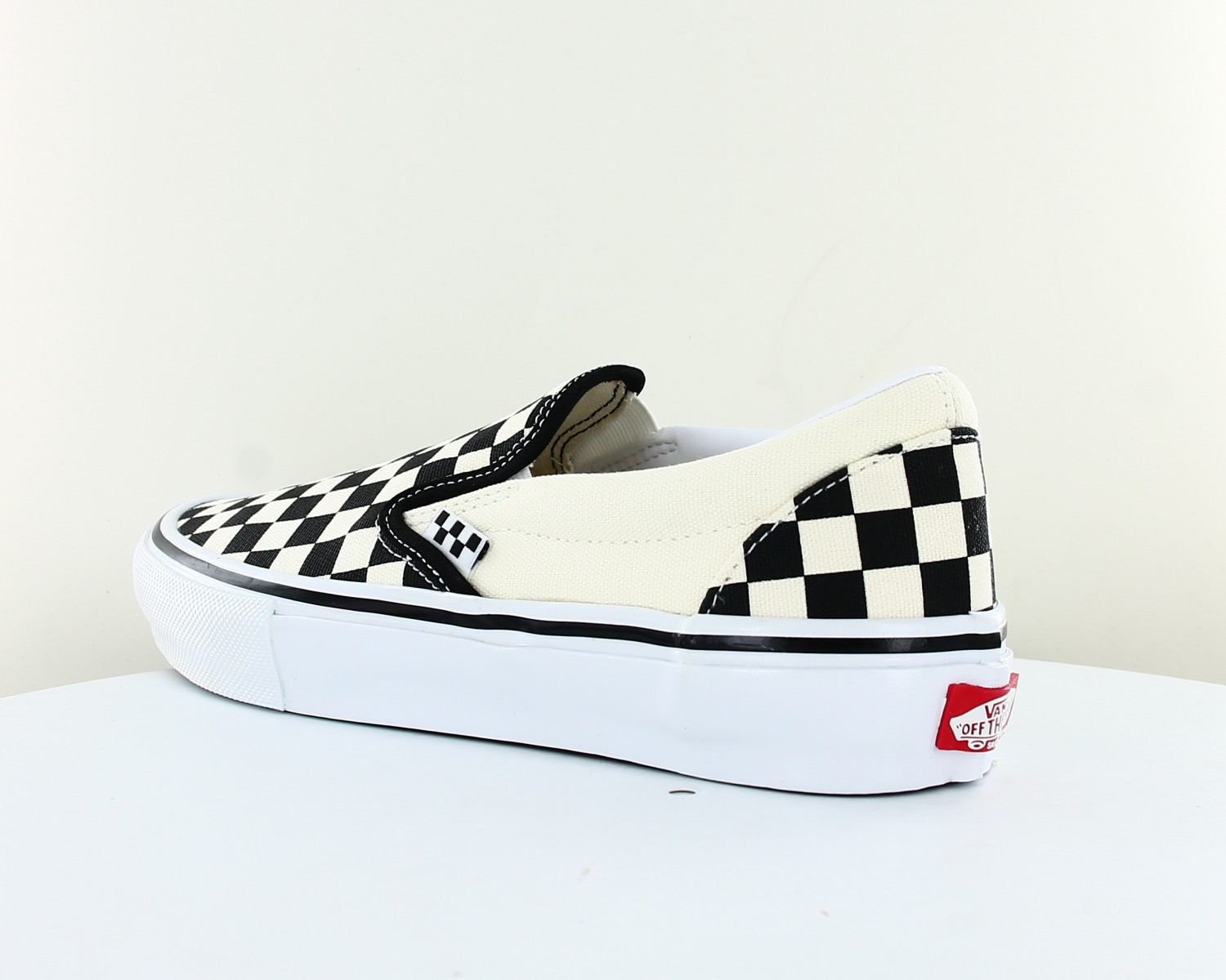 Vans Skate checkerboard slip-on Beige noir checkerboard VN000EYEBWW
