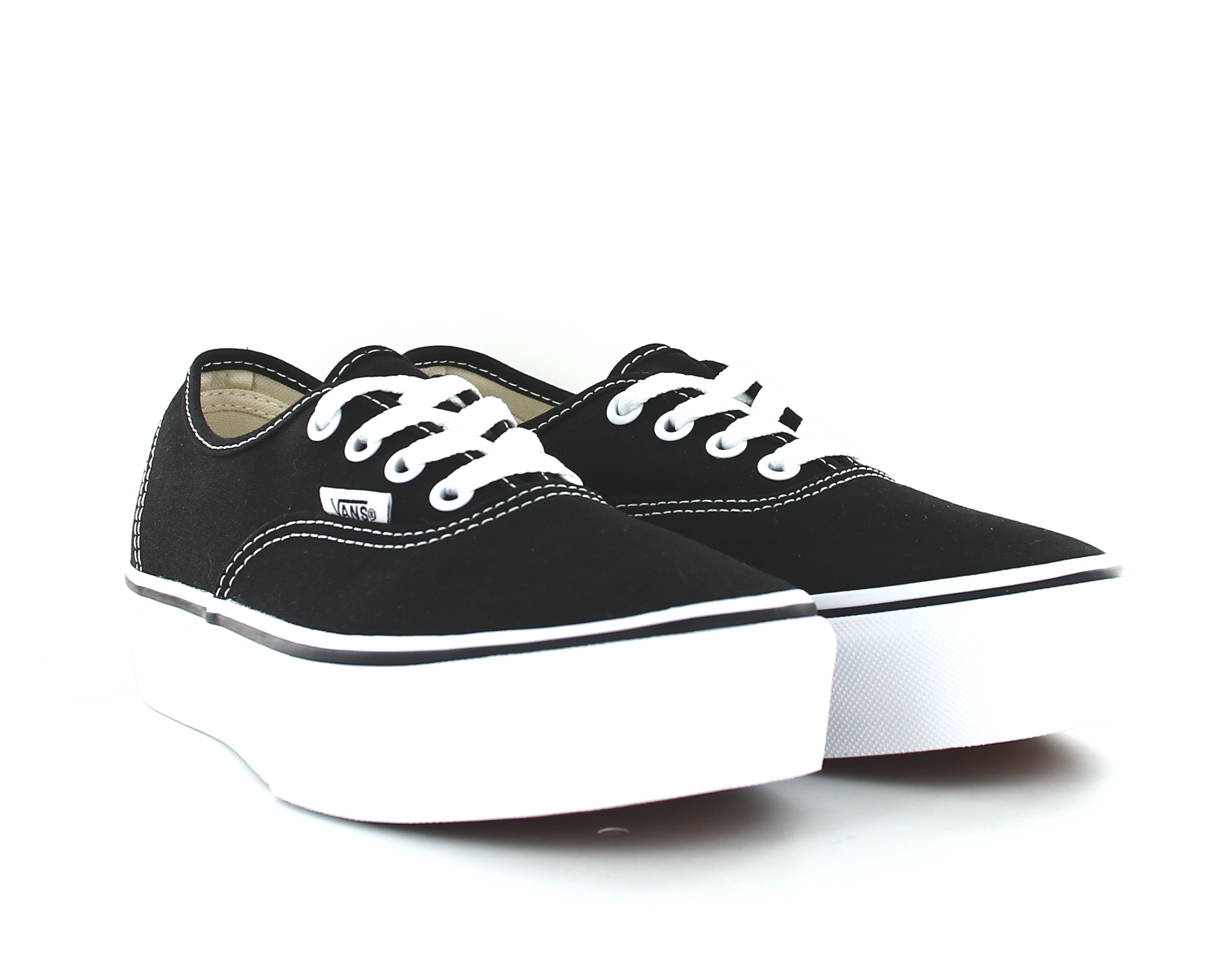 black authentic vans platform