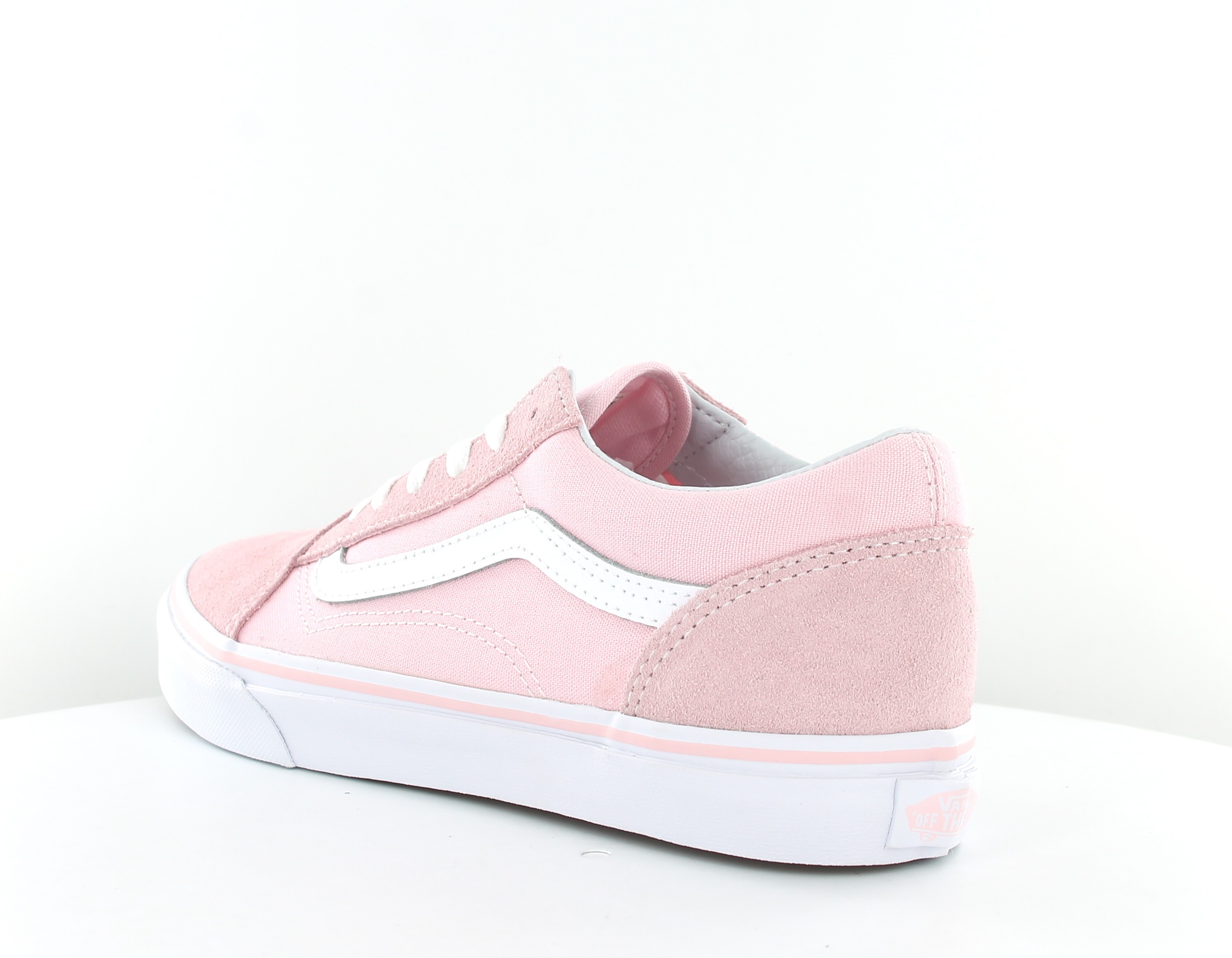 chaussure vans rose et blanche